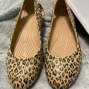 Crocs Women's Kadee Leopard Flats